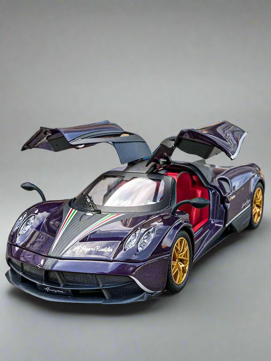 1:24 Simulation Pagani Chinese Dragon Alloy Car Model Sound and Light Pull Back Sports Car Toy Boy Collection Decoration Gift