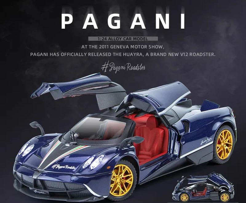 1:24 Simulation Pagani Chinese Dragon Alloy Car Model Sound and Light Pull Back Sports Car Toy Boy Collection Decoration Gift